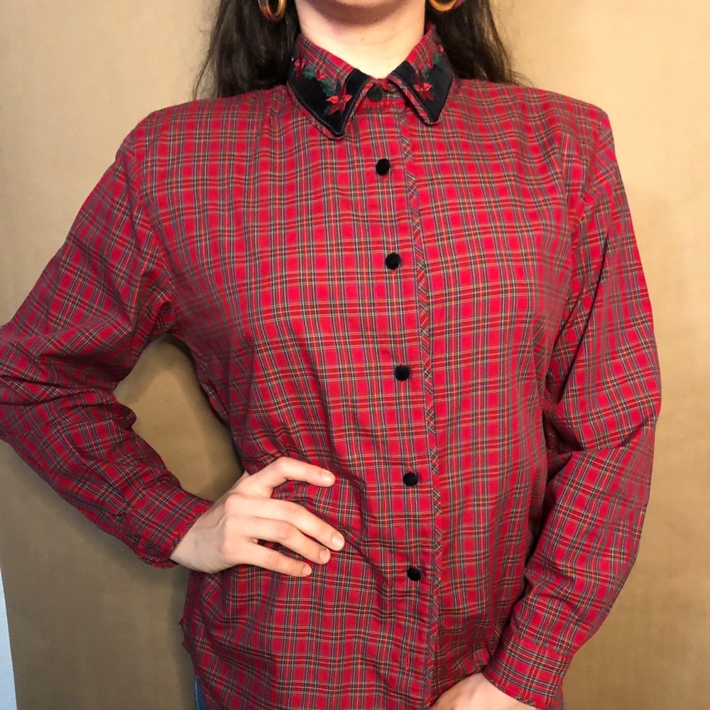 Karen Scott Holiday Button Down